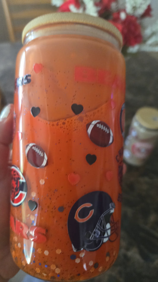 Chicago bears snow globe tumbler