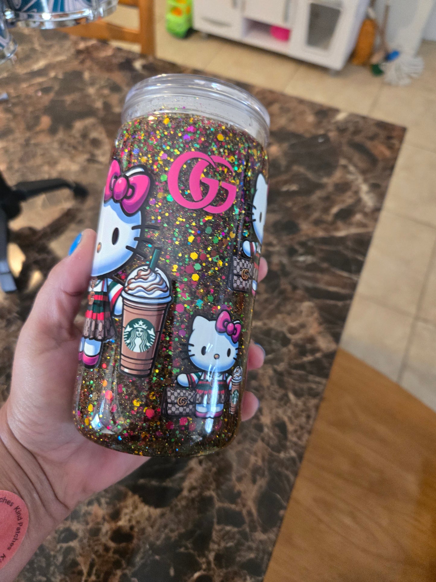 Hello kitty 16oz snow globe tumbler