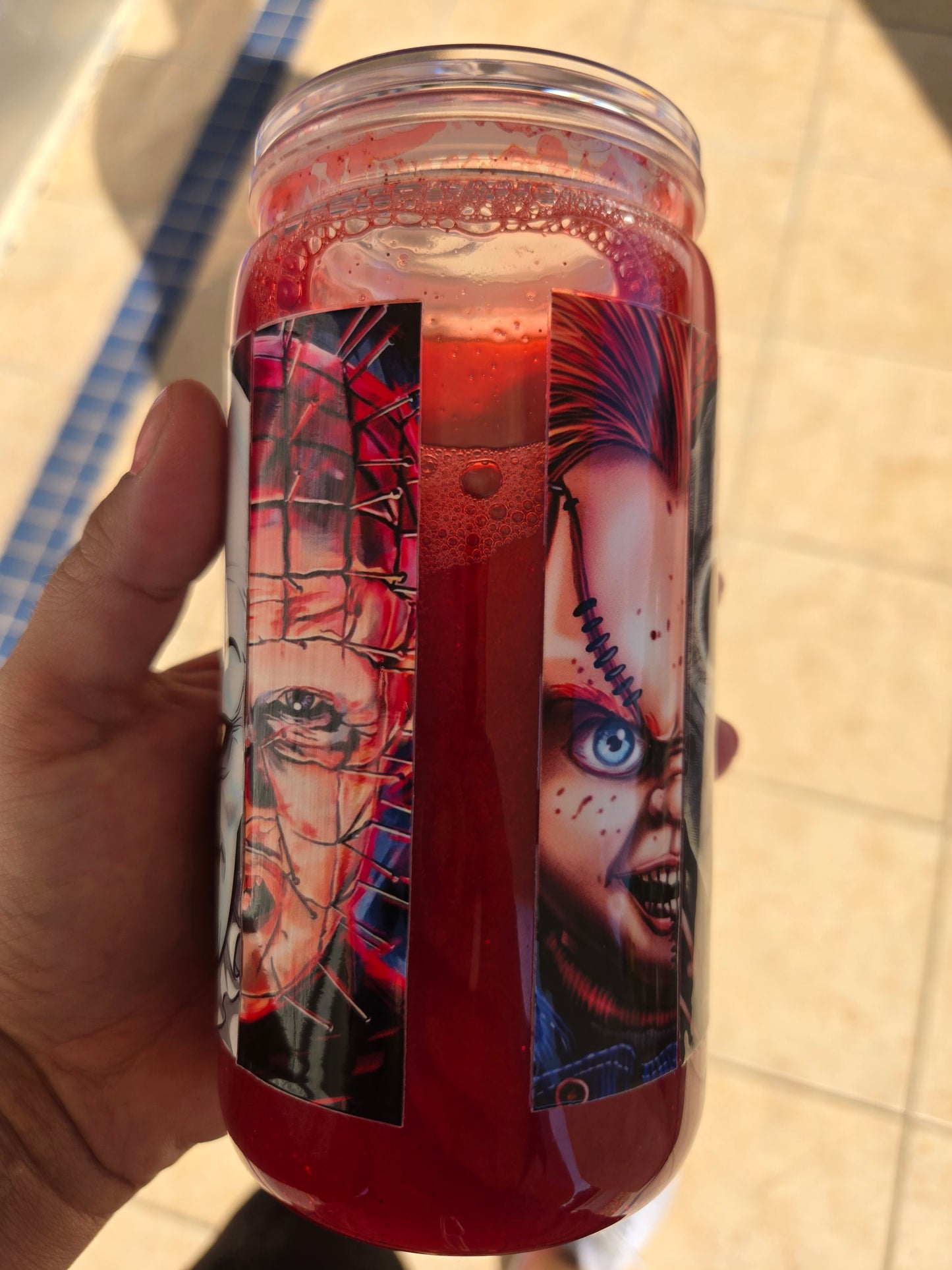 16oz Halloween Snow Globe Tumbler