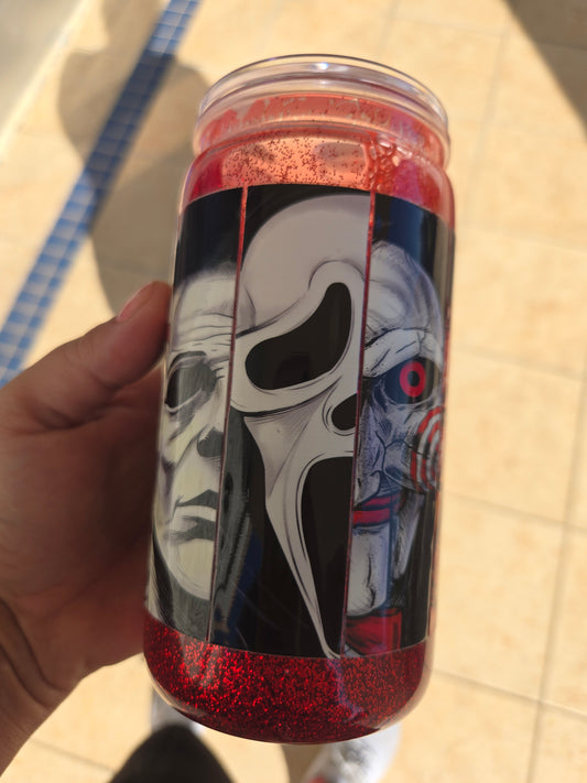 16oz Halloween Snow Globe Tumbler