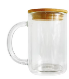 15oz Glass coffee Cup