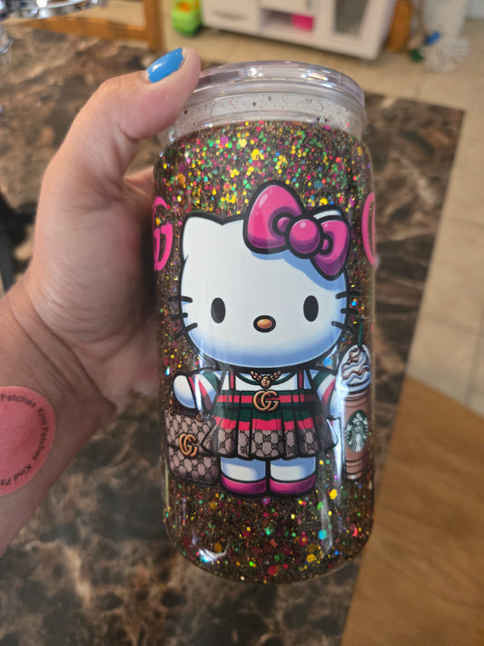 Hello kitty 16oz snow globe tumbler