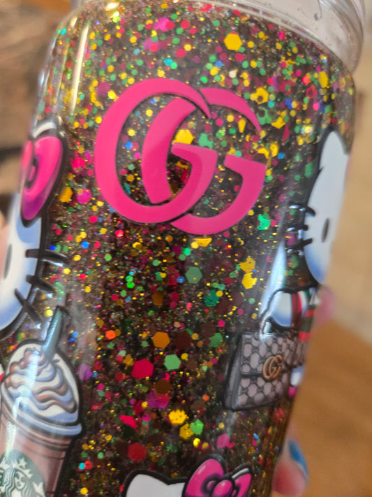 Hello kitty 16oz snow globe tumbler