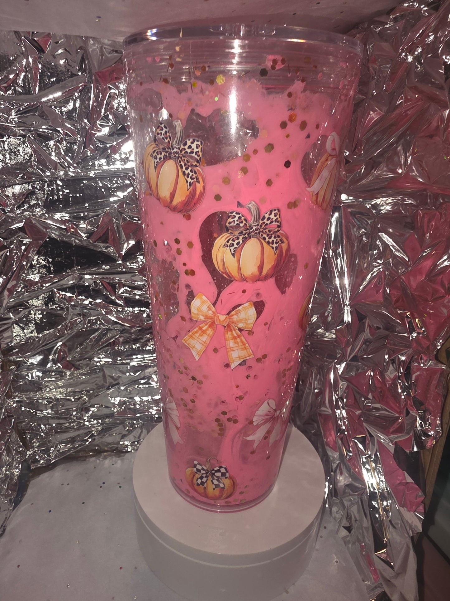 Pink pumpkin patch